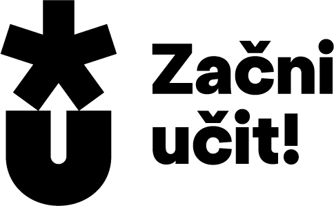 Začni učit - černobílé logo