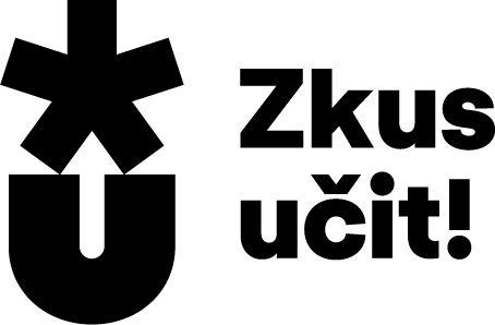Zkus učit - černobílé logo